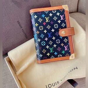 Authentic Louis Vuitton vintage multi color agenda pm CA0026